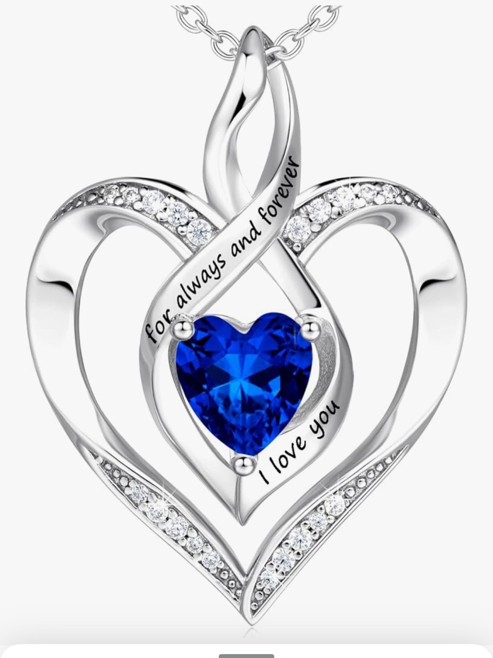 KOOLFIN 925 Sterling Silver Heart Necklace for Women Trendy 18K Rose Gold Plated